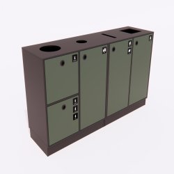 Cube Quadro Miljstation med 5 rum