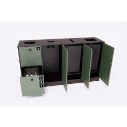 Cube Quadro Miljstation med 5 rum