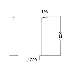 Glamox Motus Floor 1 gulvlampe