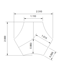 REiCK Klyngeborde til 3 personer
